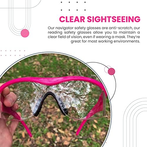 משקפי בטיחות נווט בטיחות | משקפי בטיחות לנשים | משקפי בטיחות עם נווט | זכוכית נגד סקרט